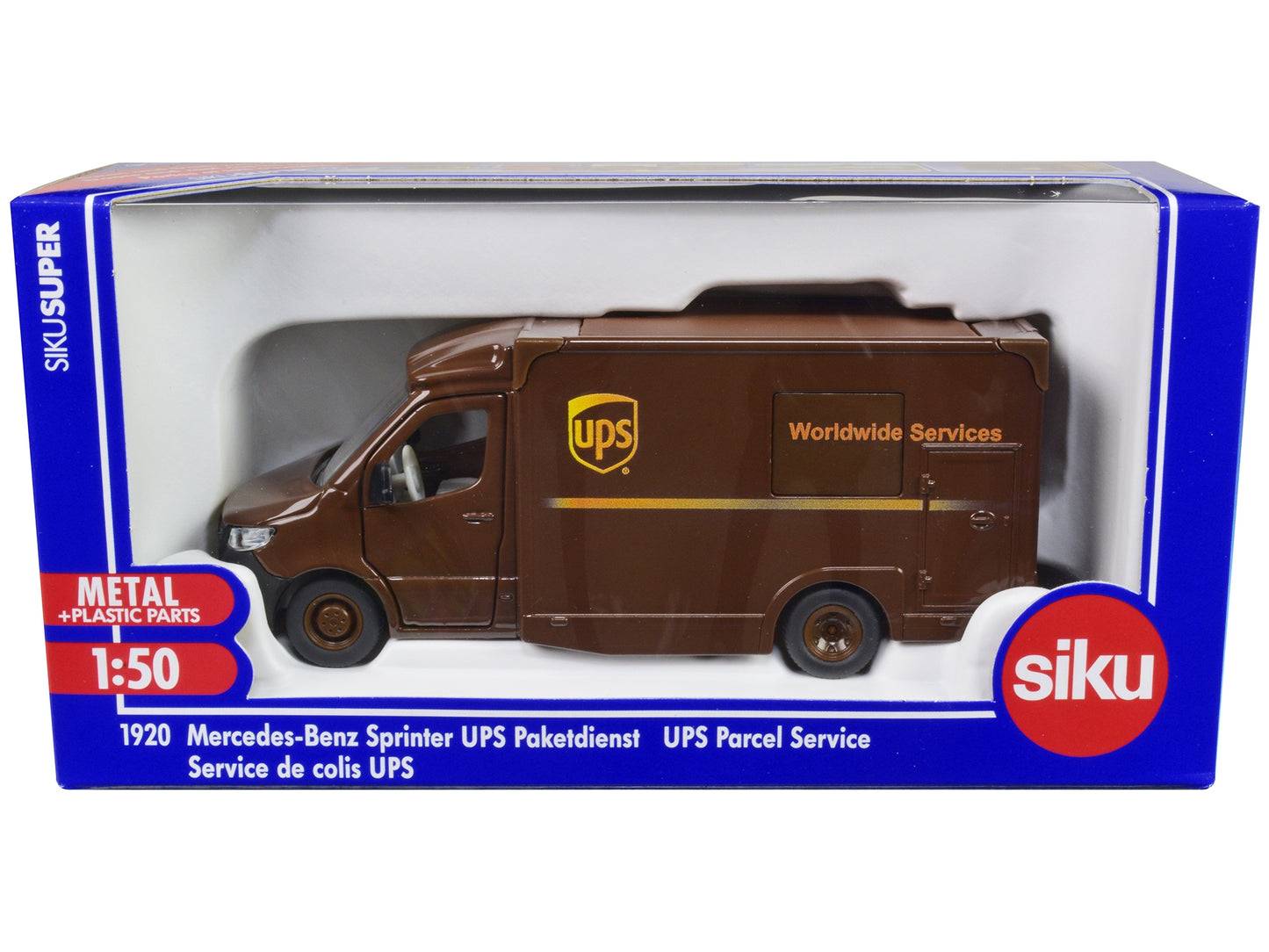 Mercedes-Benz Sprinter Van Brown "UPS Worldwide Services" 1/50