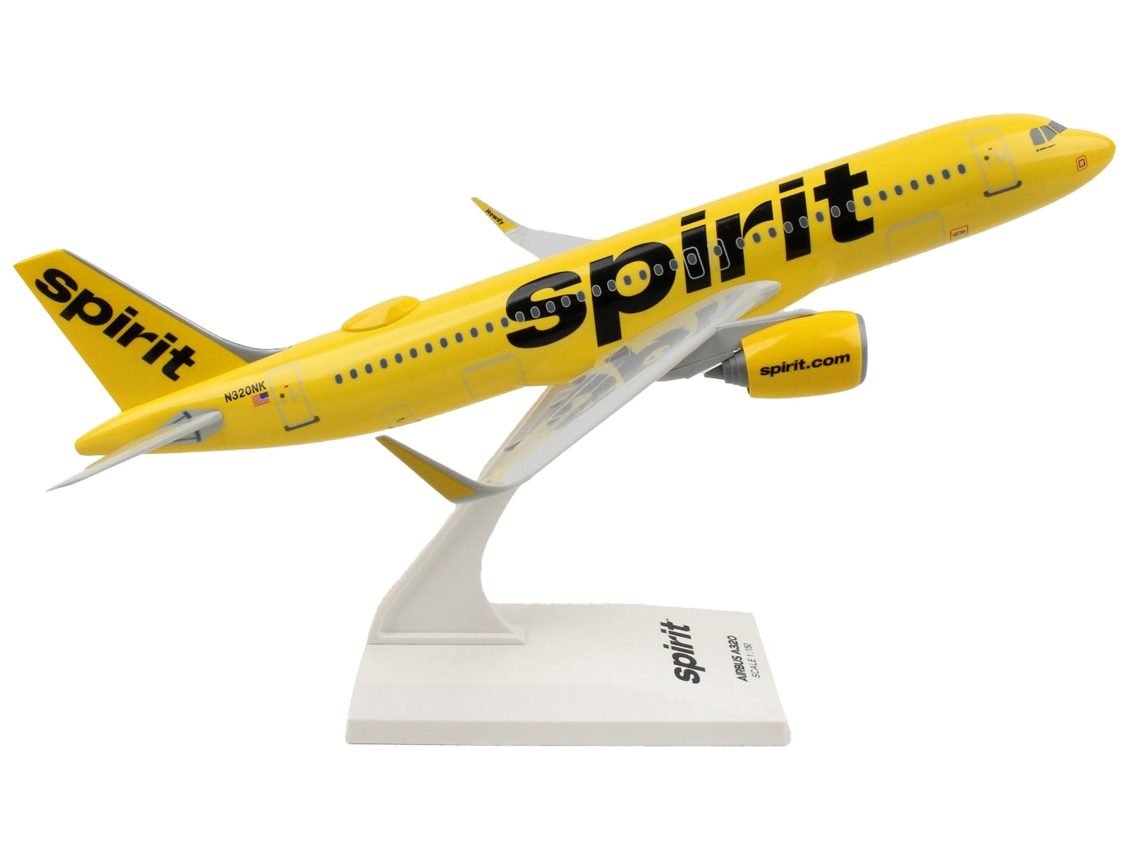 Airbus A320neo Commercial Aircraft with Wi-Fi Dome "Spirit Airlines" (N320NK) Yellow (Snap-Fit) 1/150 Plastic Model by Skymarks - Premium Aircrafts and War Planes from Skymarks - Just $73.99! Shop now at Rapidvehicles