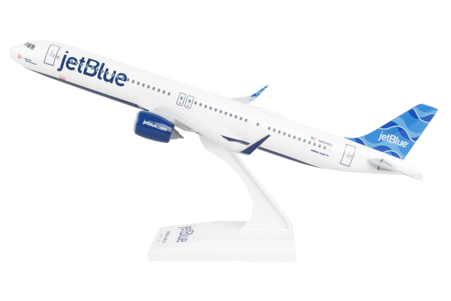 Airbus A321neo Commercial Aircraft "JetBlue" (N4048J) White with Blue Tail (Snap-Fit) 1/150 Plastic Model by Skymarks - Premium Aircrafts and War Planes from Skymarks - Just $83.28! Shop now at Rapidvehicles