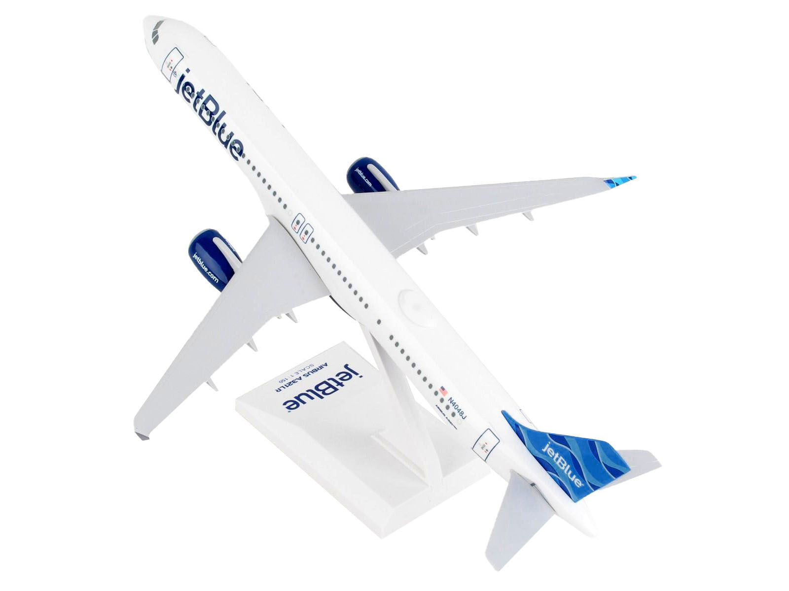 Airbus A321neo Commercial Aircraft "JetBlue" (N4048J) White with Blue Tail (Snap-Fit) 1/150 Plastic Model by Skymarks - Premium Aircrafts and War Planes from Skymarks - Just $83.28! Shop now at Rapidvehicles