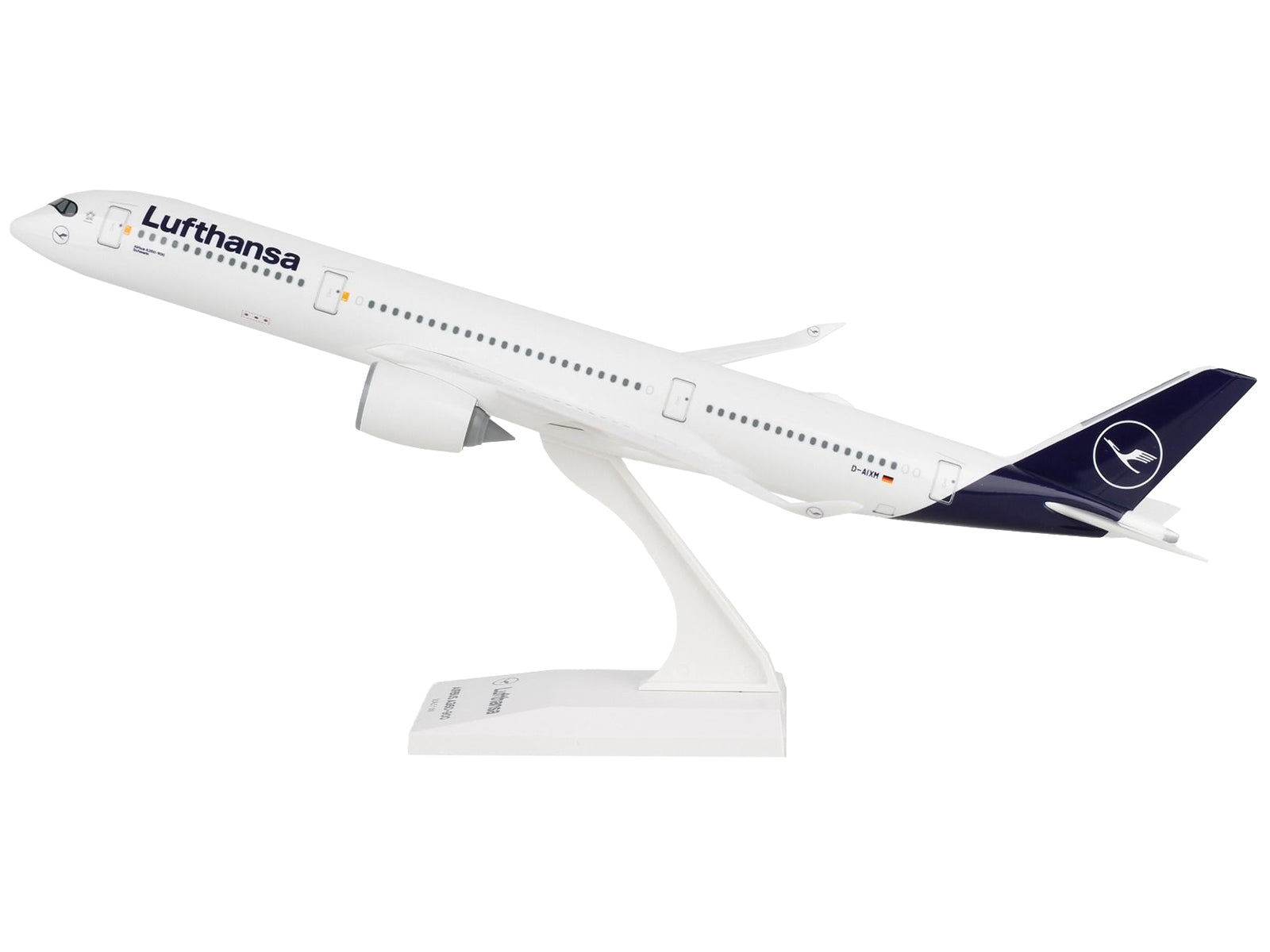 Airbus A350-900 Commercial Aircraft "Lufthansa" (D-AIXM) White with Dark Blue Tail (Snap-Fit) 1/200 Plastic Model by Skymarks - Premium Airbus from Skymarks - Just $80.99! Shop now at Rapidvehicles