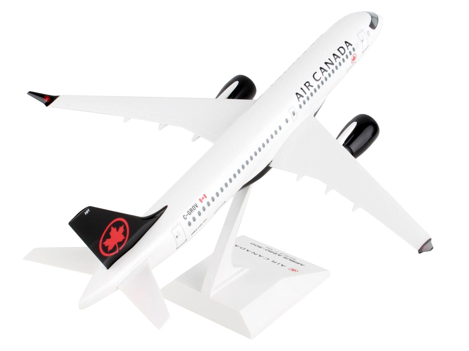 Airbus A220-300 Commercial Aircraft "Air Canada" (C-GROV) White with Black Tail (Snap-Fit) 1/100 Plastic Model by Skymarks - Premium Airbus from Skymarks - Just $95.99! Shop now at Rapidvehicles