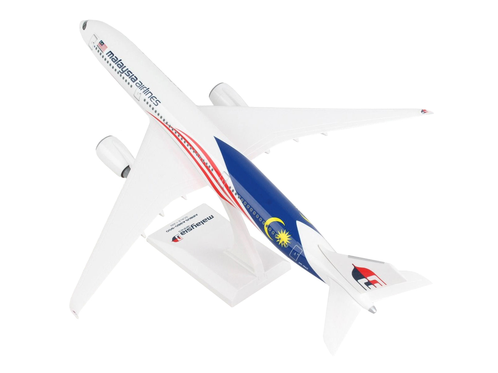 Airbus A350-900 Commercial Aircraft "Malaysia Airlines" (9M-MAC) White with Flag Graphics (Snap-Fit) 1/200 Plastic Model by Skymarks - Premium Airbus from Skymarks - Just $80.99! Shop now at Rapidvehicles