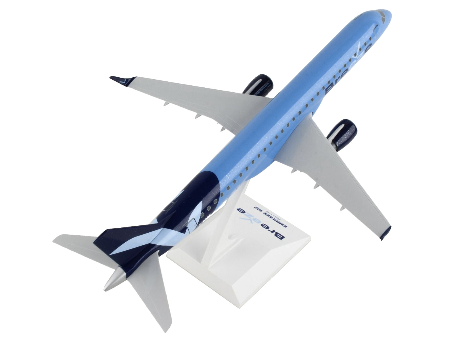 Embraer E195 Commercial Aircraft "Breeze Airways" (N190BZ) Blue (Snap-Fit) 1/100 Plastic Model by Skymarks - Premium Embraer from Skymarks - Just $102.99! Shop now at Rapidvehicles