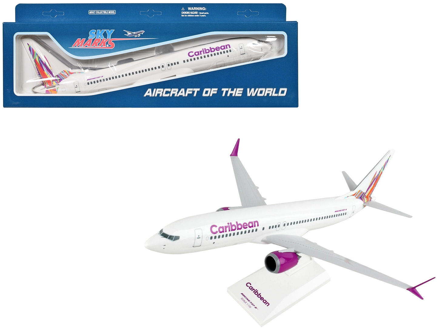 Boeing 737 MAX 8 Commercial Aircraft "Caribbean Airlines" White