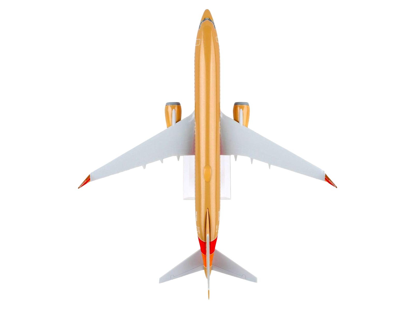 Boeing 737 MAX 8 Commercial Aircraft "Southwest Airlines" (N572UP) Tan with Red and Orange Stripes (Snap-Fit) 1/130 Plastic Model by Skymarks - Premium Boeing from Skymarks - Just $86.99! Shop now at Rapidvehicles