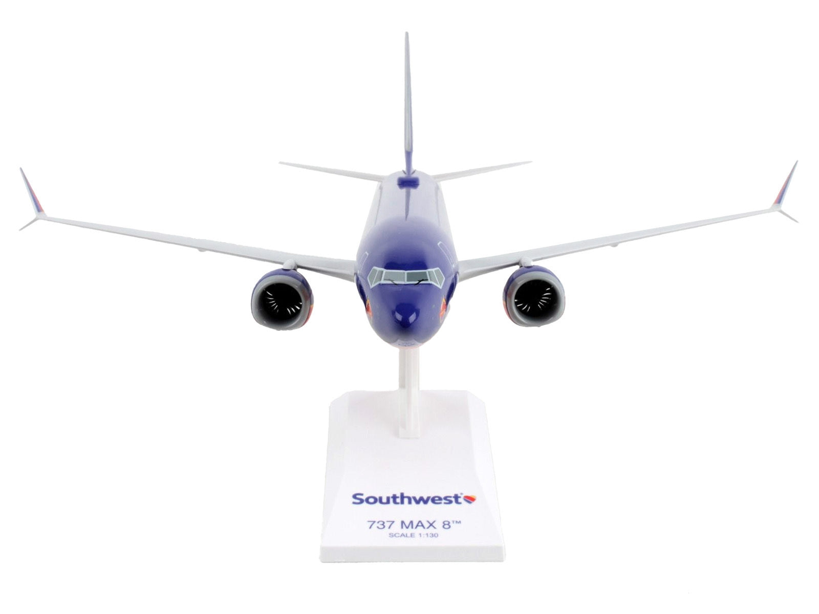 Boeing 737 MAX 8 Commercial Aircraft "Southwest Airlines" (N872CB) Blue with Red and Orange Stripes (Snap-Fit) 1/130 Plastic Model by Skymarks - Premium Boeing from Skymarks - Just $86.99! Shop now at Rapidvehicles