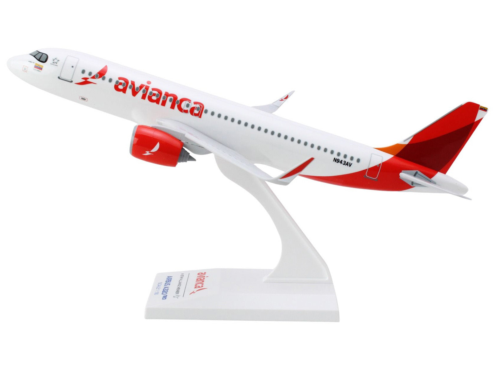 Airbus A320neo Commercial Aircraft "Avianca" (N943AV) White with Red Tail 1/150 Plastic Model by Skymarks - Premium Airbus from Skymarks - Just $79.99! Shop now at Rapidvehicles