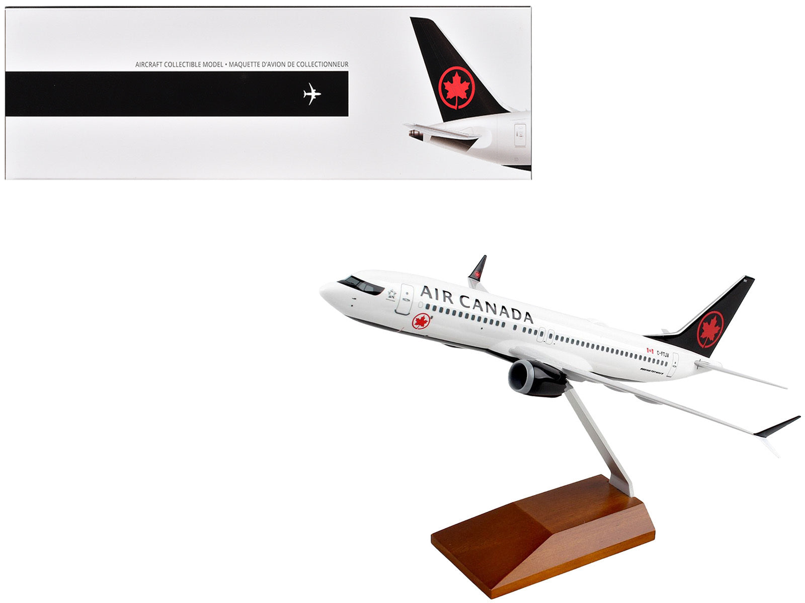 Boeing 737 MAX 8 Commercial Aircraft "Air Canada" (C-FTJV) White with Black Tail (Snap-Fit) 1/130 Plastic Model by Skymarks - Premium Model Kits(To Built) from Skymarks - Just $97.99! Shop now at Rapidvehicles