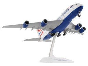 Airbus A380 Commercial Aircraft with Landing Gear "British Airways" (G-XLEA) White with Tail Graphics (Snap-Fit) 1/200 Plastic Model by Skymarks - Premium Airbus from Skymarks - Just $95.99! Shop now at Rapidvehicles