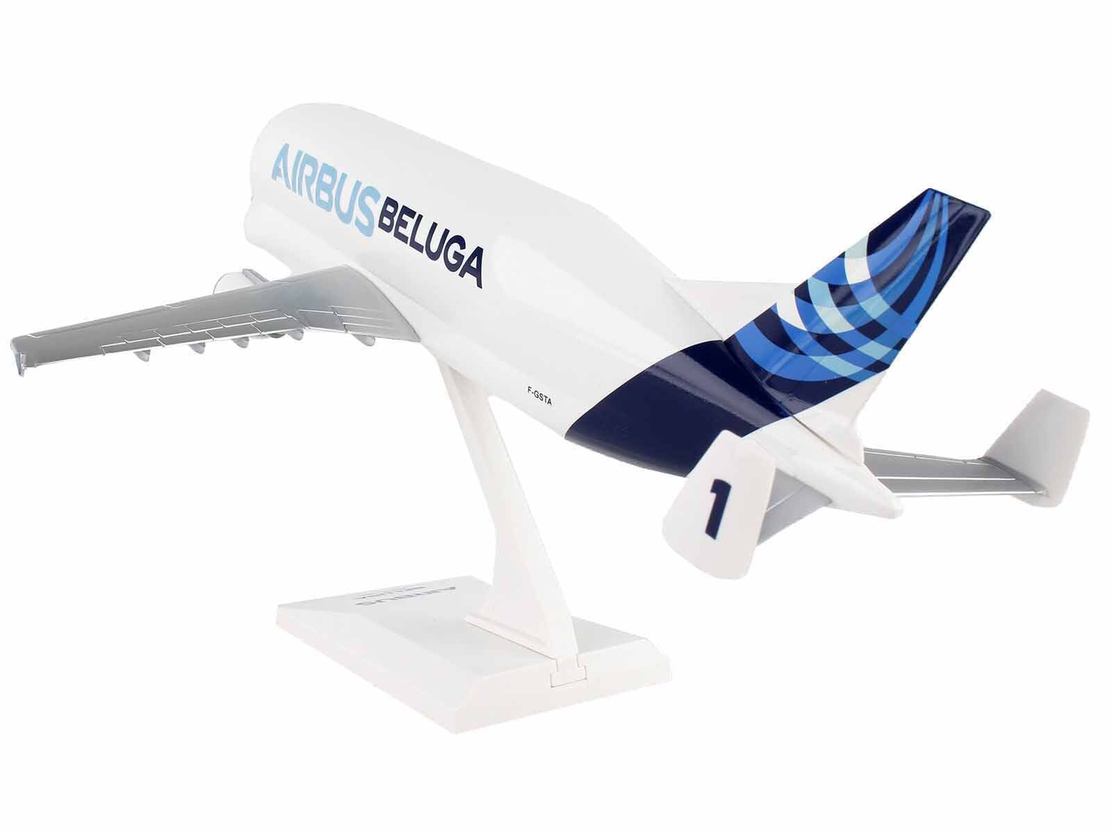 Airbus Beluga 1 Commercial Aircraft "Airbus Beluga" (F-GSTA) White with Blue Tail (Snap-Fit) 1/200 Plastic Model by Skymarks - Premium Airbus from Skymarks - Just $79.99! Shop now at Rapidvehicles