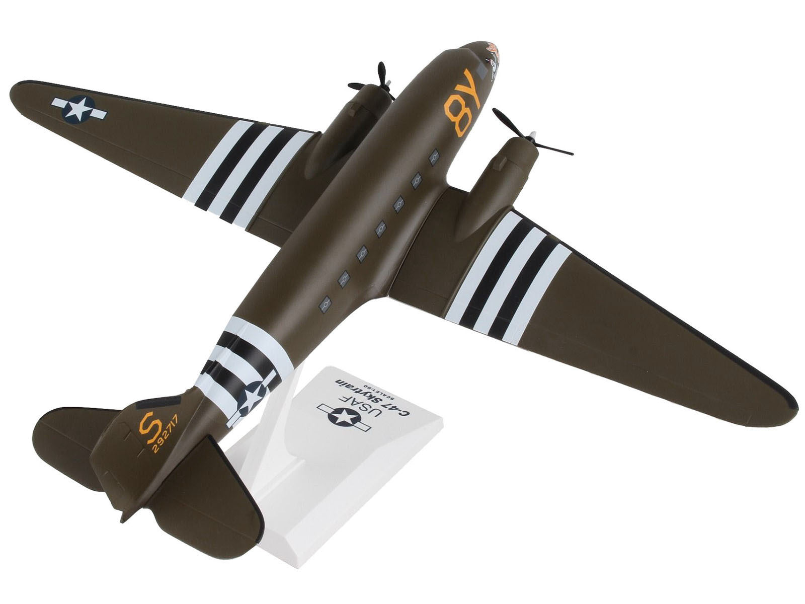 Douglas C-47 Skytrain Transport Aircraft "Stoy Hora United States Army Air Forces" (292717) Olive Drab (Snap-Fit) 1/80 Plastic Model by Skymarks - Premium Aircrafts and War Planes from Skymarks - Just $89.43! Shop now at Rapidvehicles