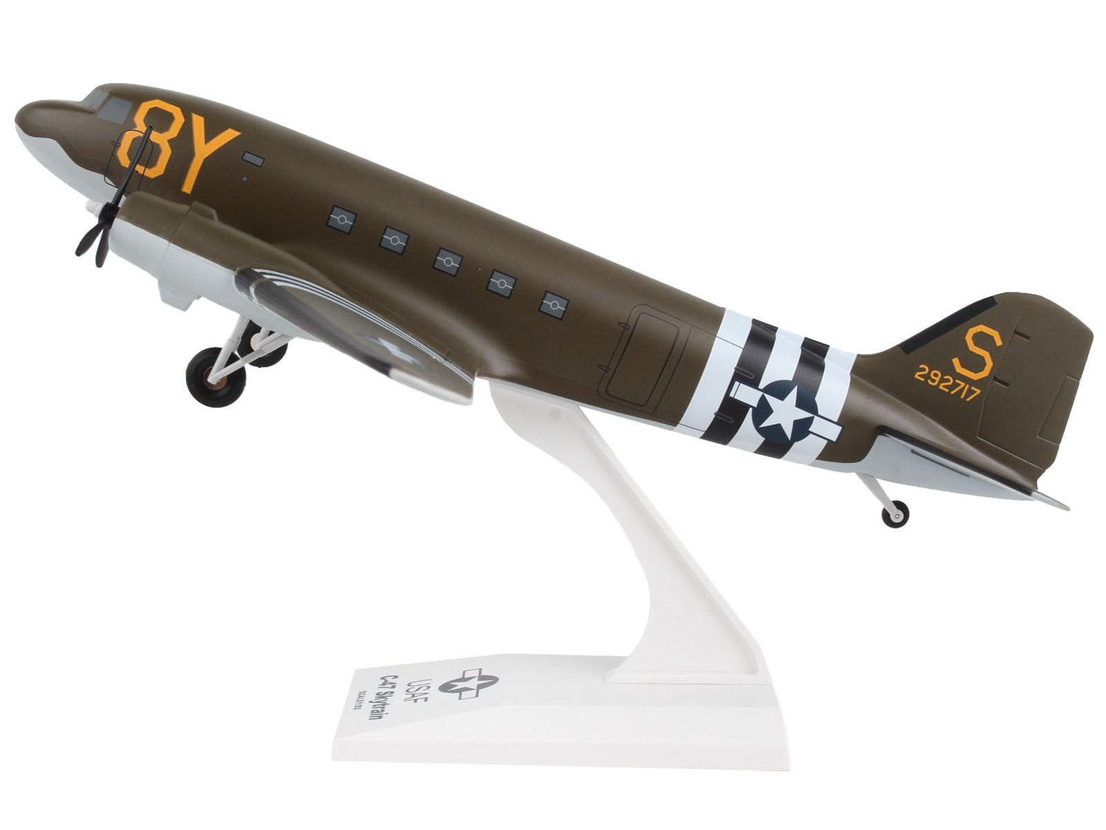 Douglas C-47 Skytrain Transport Aircraft "Stoy Hora United States Army Air Forces" (292717) Olive Drab (Snap-Fit) 1/80 Plastic Model by Skymarks - Premium Aircrafts and War Planes from Skymarks - Just $89.43! Shop now at Rapidvehicles