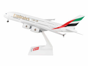 Airbus A380-800 Commercial Aircraft with Landing Gear "Emirates Airlines" (A6-EEA) White with Tail Graphics (Old Livery) (Snap-Fit) 1/200 Plastic Model by Skymarks - Premium Airbus from Skymarks - Just $95.99! Shop now at Rapidvehicles