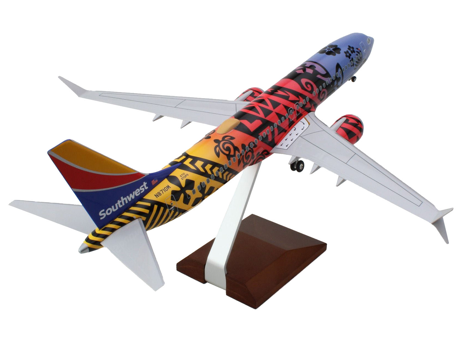 Boeing 737 MAX 8 Commercial Aircraft with Landing Gear "Southwest Airlines - Imua One" (N8710M) Hawaiian Livery (Snap-Fit) 1/100 Plastic Model by Skymarks - Premium Boeing from Skymarks - Just $231.99! Shop now at Rapidvehicles