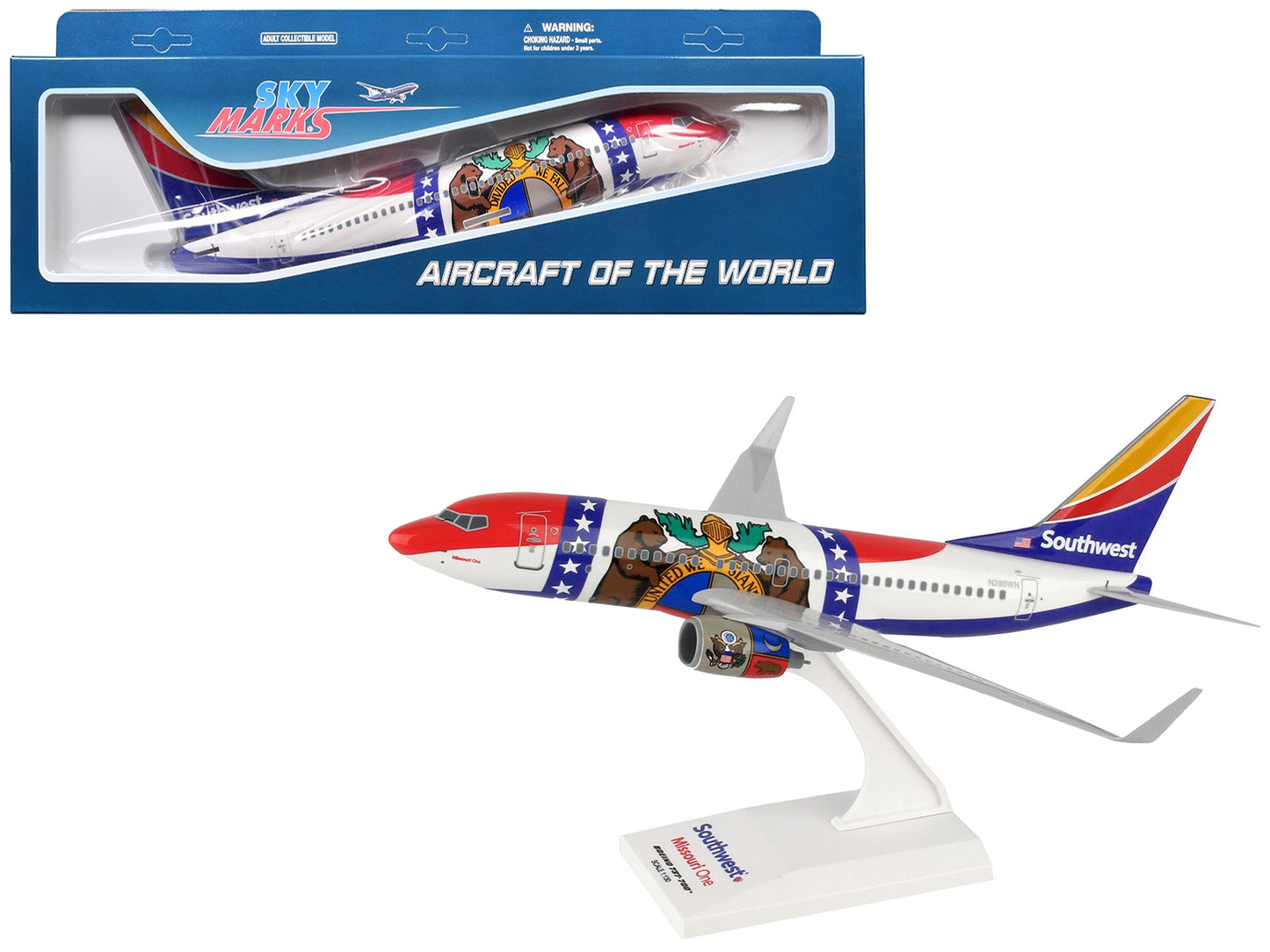 Boeing 737-700 Commercial Aircraft "Southwest Airlines - Missouri - Premium Aircrafts and War Planes from Skymarks - Just $71.64! Shop now at Rapidvehicles