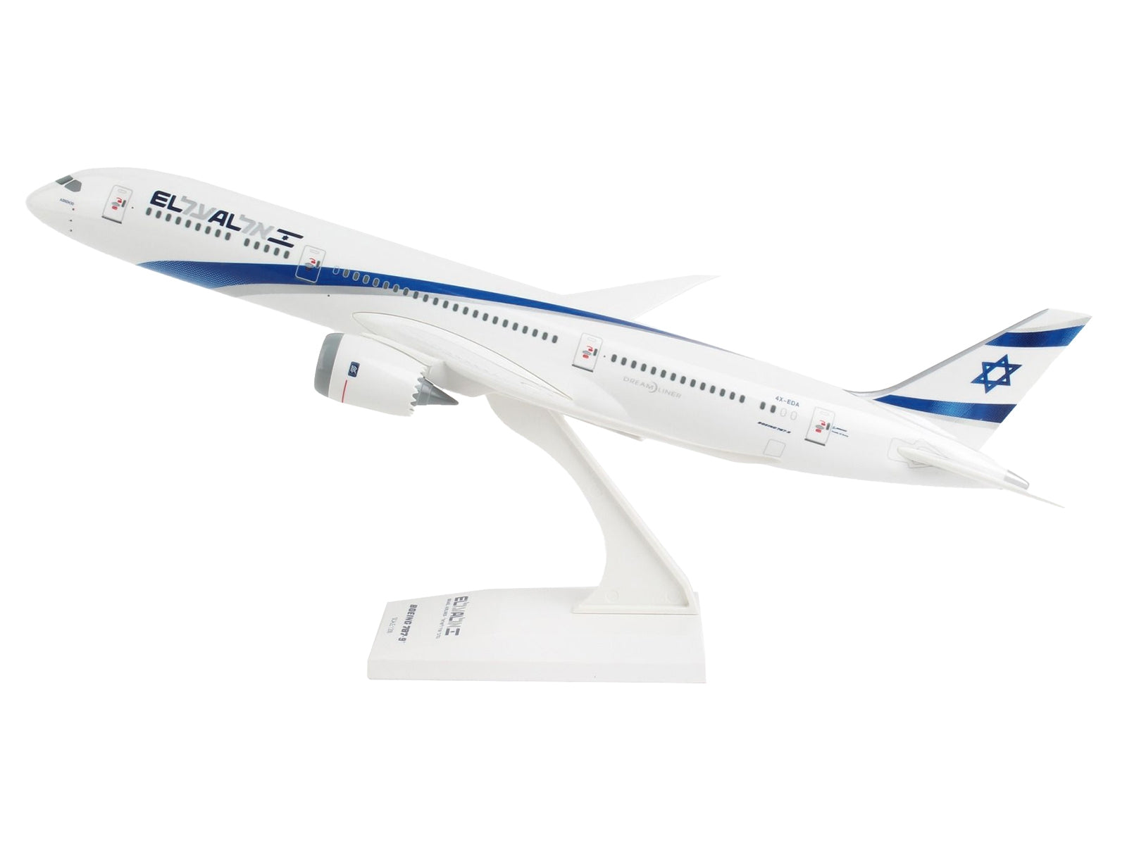 Boeing 787-9 Dreamliner Commercial Aircraft "El Al Israel Airlines" (4X-EDA) White with Blue Stripes (Snap-Fit) 1/200 Plastic Model by Skymarks - Premium Model Kits(To Built) from Skymarks - Just $71.64! Shop now at Rapidvehicles