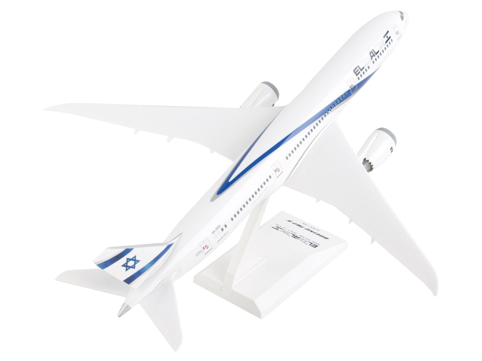 Boeing 787-9 Dreamliner Commercial Aircraft "El Al Israel Airlines" (4X-EDA) White with Blue Stripes (Snap-Fit) 1/200 Plastic Model by Skymarks - Premium Model Kits(To Built) from Skymarks - Just $71.64! Shop now at Rapidvehicles