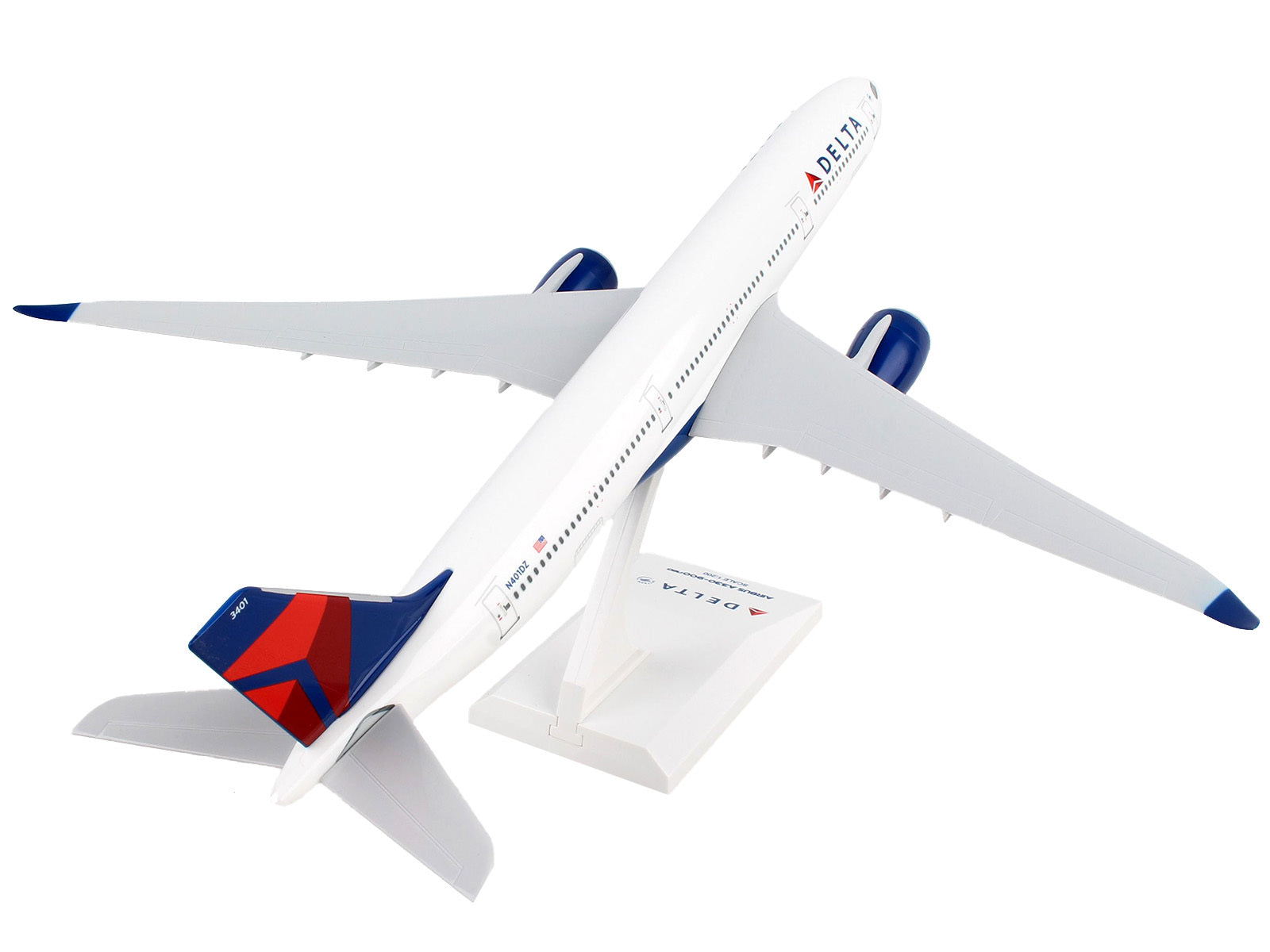 Airbus A330-900 Commercial Aircraft with Landing Gear "Delta Air Lines" (N401DZ) White with Blue and Red Tail (Snap-Fit) 1/200 Plastic Model by Skymarks - Premium Aircrafts and War Planes from Skymarks - Just $80.99! Shop now at Rapidvehicles