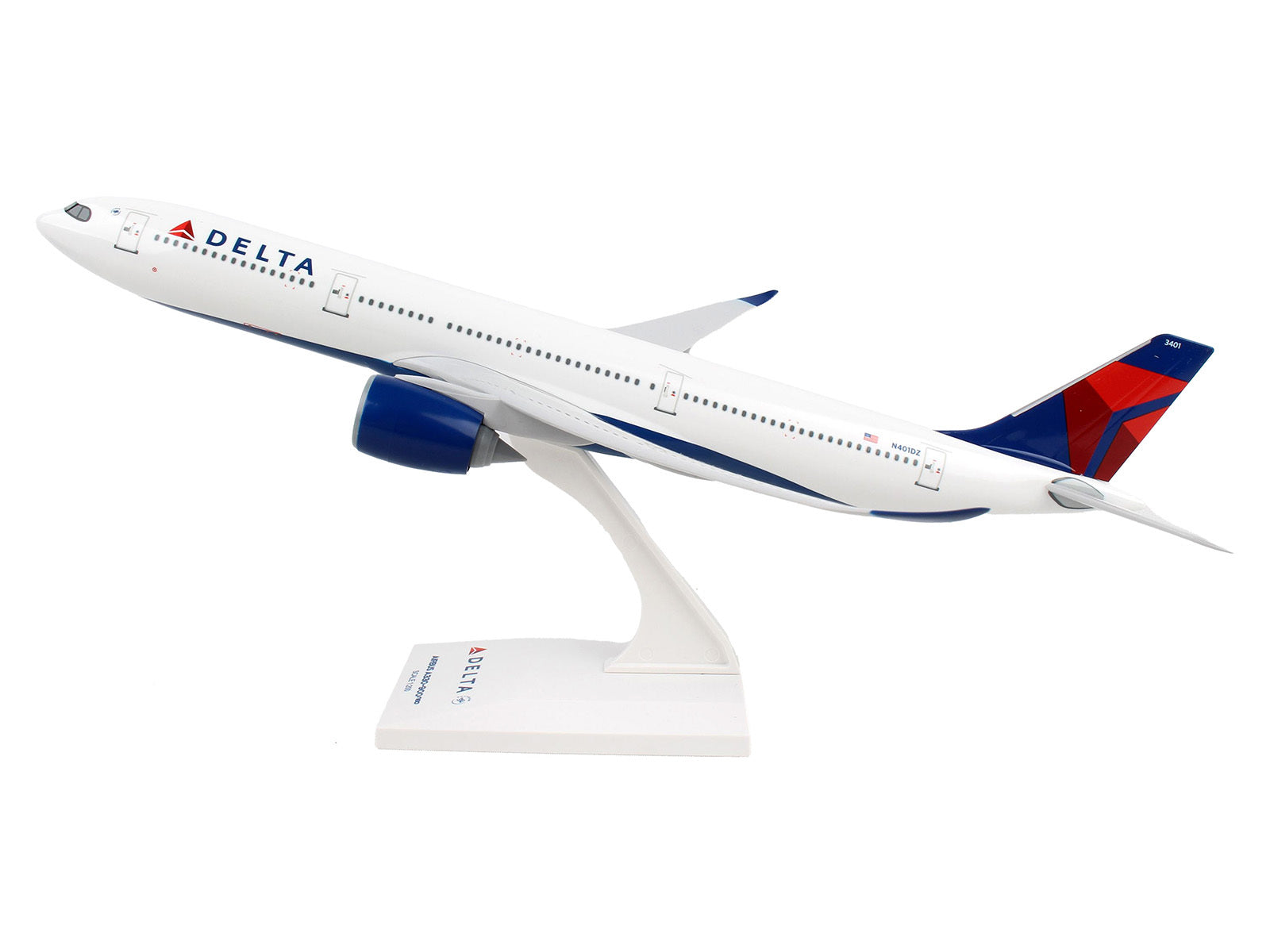 Airbus A330-900 Commercial Aircraft with Landing Gear "Delta Air Lines" (N401DZ) White with Blue and Red Tail (Snap-Fit) 1/200 Plastic Model by Skymarks - Premium Aircrafts and War Planes from Skymarks - Just $80.99! Shop now at Rapidvehicles