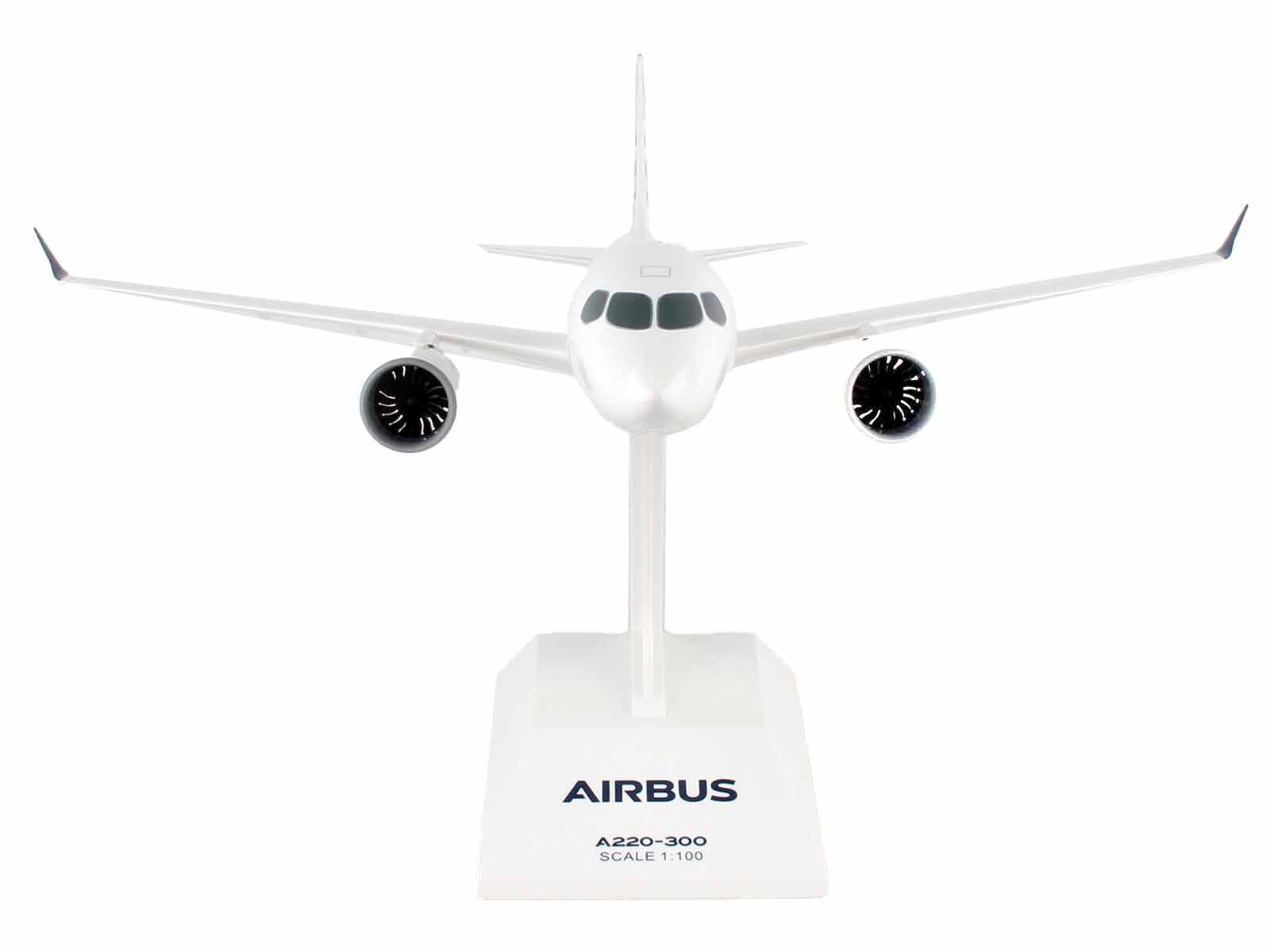 Airbus A220-300 Commercial Aircraft "Airbus" (C-FFDO) White with Blue Tail (Snap-Fit) 1/100 Plastic Model by Skymarks - Premium Airbus from Skymarks - Just $95.99! Shop now at Rapidvehicles