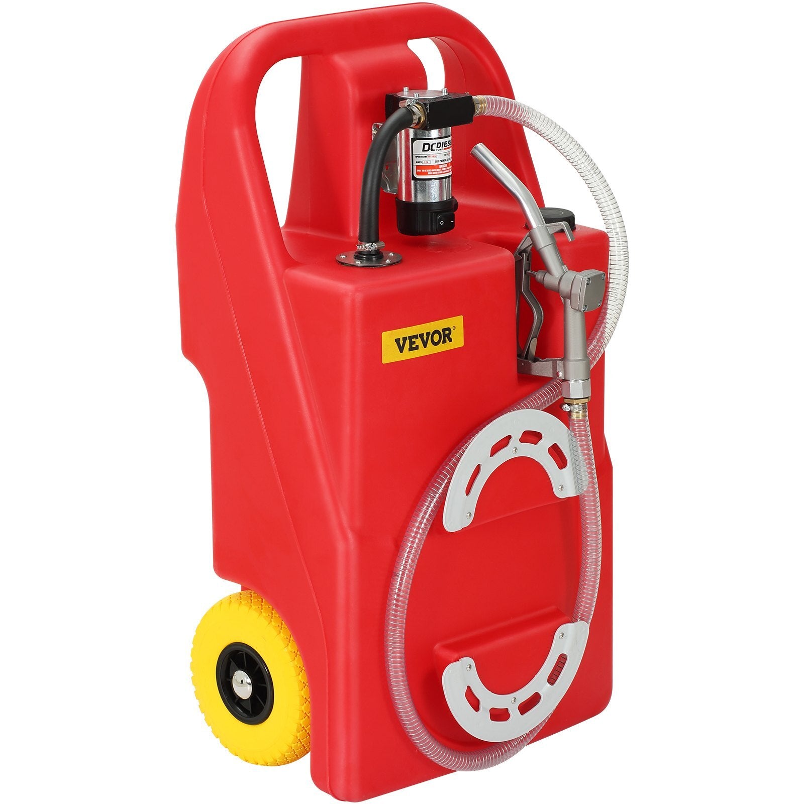 VEVOR Fuel Caddy, 32 Gallon, Portable Fuel Storage Tank On-Wheels, with 12V DC 140 W Transfer Pump (for Diesel Only), Diesel Fuel Container with 13 Ft Hose, Flow Rate 40L/min, for Trucks, Boats - Premium Fuel Caddy from VEVOR - Just $363.99! Shop now at Rapidvehicles