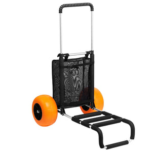 VEVOR Beach Dolly with Big Wheels for Sand, 29.9" x 15.4" Cargo Deck, w/ 12" Foam Wheels, 165LBS Loading Capacity Folding Sand Cart & 27" to 44.7" Adjustable Height, Heavy Duty Cart for Beach - Premium Beach Cart from VEVOR - Just $133.89! Shop now at Rapidvehicles