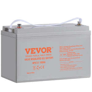 VEVOR Deep Cycle Battery, 12V 100 AH, AGM Marine Rechargeable Battery, High Self-Discharge Rate 800A Current, for RV Solar Marine Off-Grid Applications UPS Backup Power System, Tested to UL Standards - Premium Deep Cycle Battery from VEVOR - Just $232.69! Shop now at Rapidvehicles