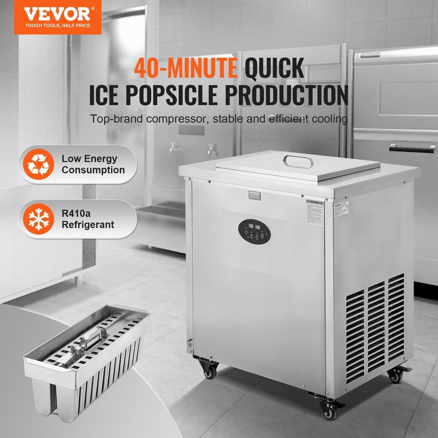 VEVOR Commercial Popsicle Machine 2 Mold Set - 52 PCS Ice Pops - Premium Ice Machines from VEVOR - Just $1818.89! Shop now at Rapidvehicles