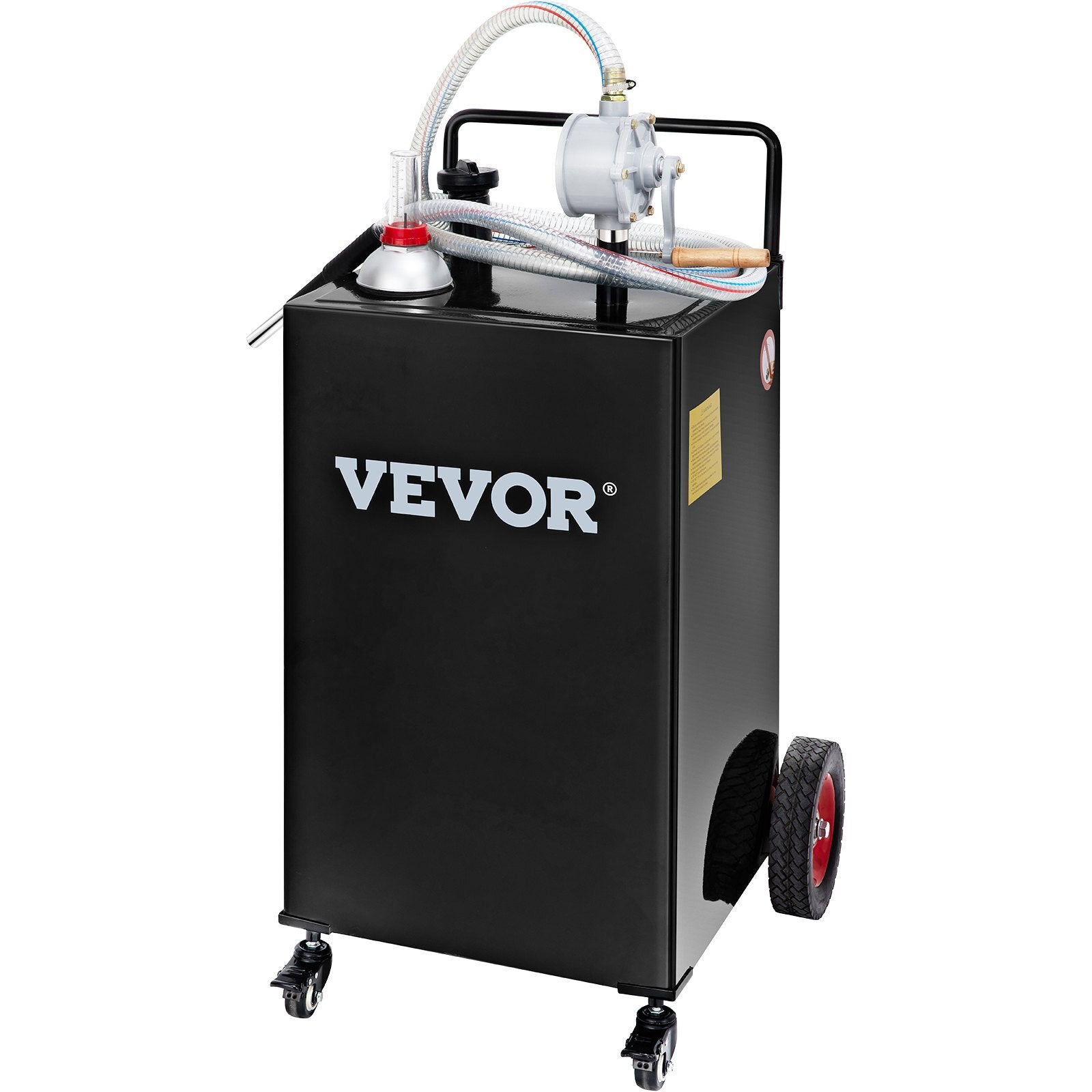 VEVOR 30 Gallon Fuel Caddy, Gas Storage Tank & 4 Wheels, with Manuel Transfer Pump, Gasoline Diesel Fuel Container for Cars, Lawn Mowers, ATVs, Boats, More, Black - Premium Fuel Caddy from VEVOR - Just $259.99! Shop now at Rapidvehicles