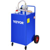 VEVOR 30 Gallon Fuel Caddy, Gas Storage Tank & 4 Wheels, with Manuel Transfer Pump, Gasoline Diesel Fuel Container for Cars, Lawn Mowers, ATVs, Boats, More, Blue - Premium Fuel Caddy from VEVOR - Just $288.59! Shop now at Rapidvehicles