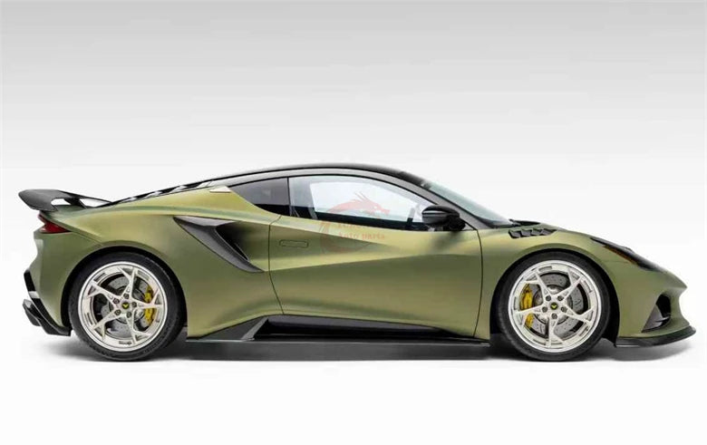 For Lotus Emira Upgrade V Style Dry Carbon Fiber Front Lip Side Skirts Rear Diffuser Rear Spoiler Hood Side air Vents