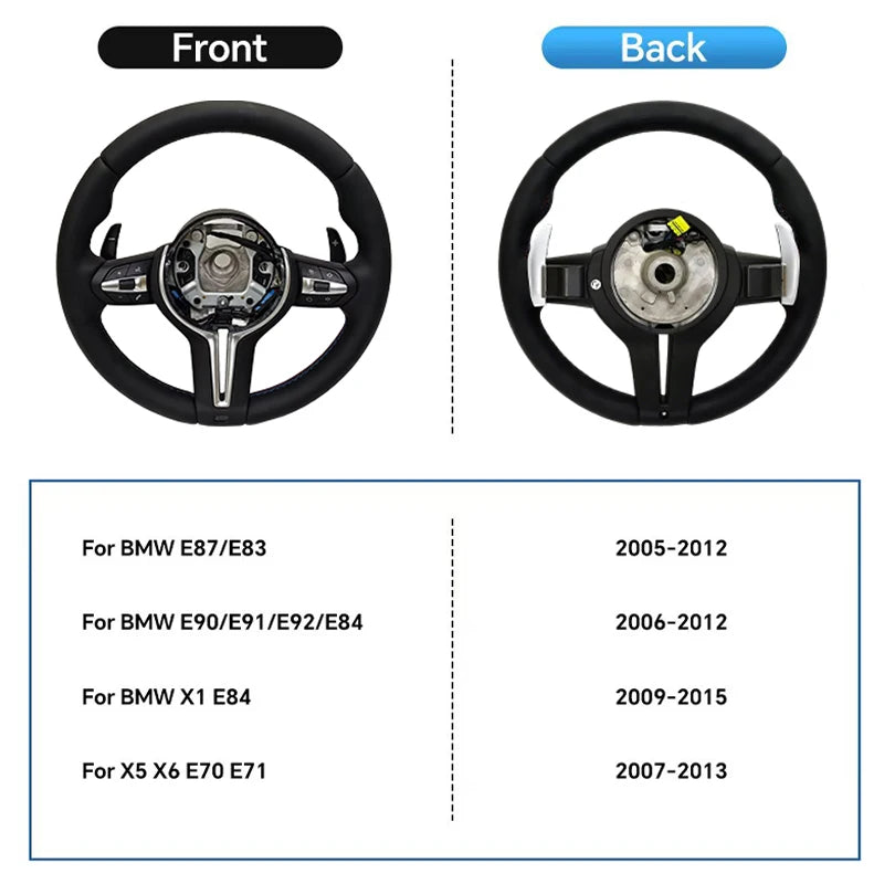 Old To New Upgrade Steering Wheel For BMW X5 X6 E70 E71 E81 E82 E84 E87 E88 E89 E90 E91 E92 E93 M Performance Car Accessories