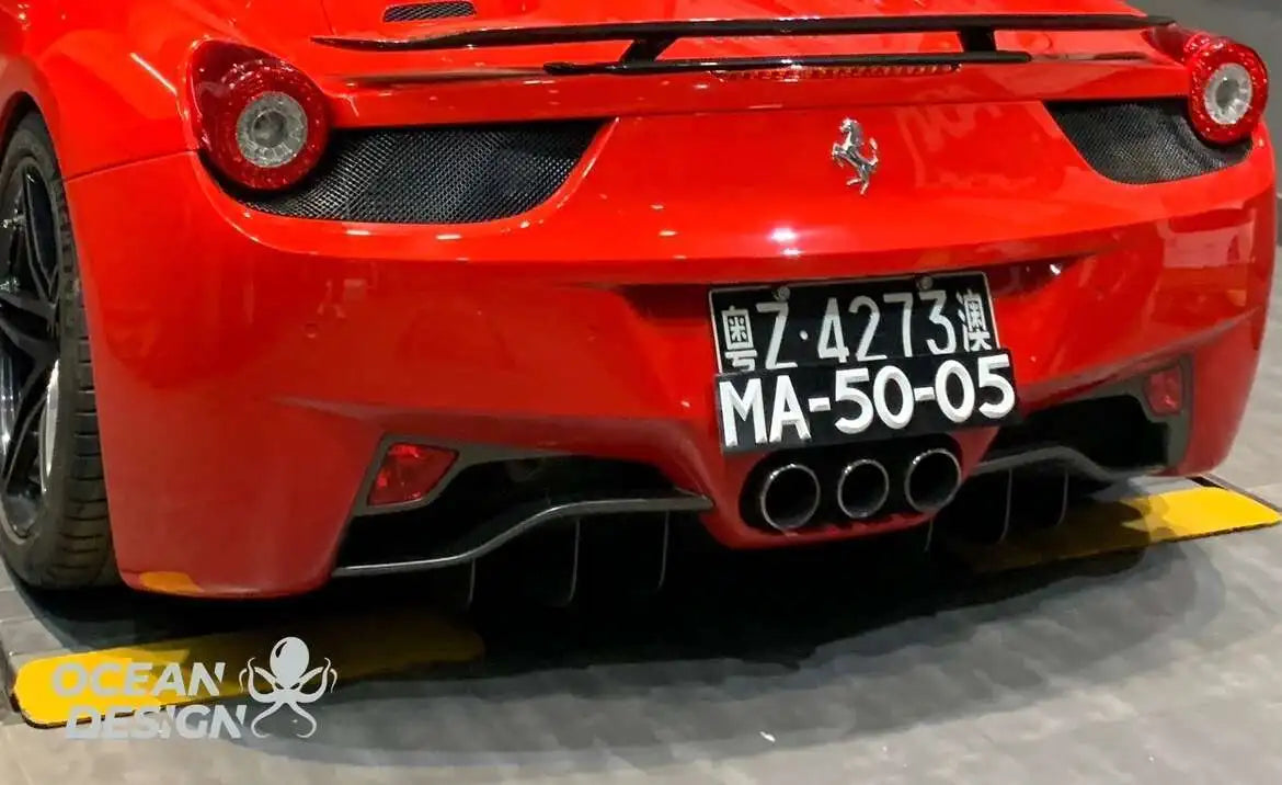Suitable for Ferrari 458 Modified with Special Carbon Fiber Tail Wing, Front Bumper, Hood, Lip, Rear Spoiler Comparison Trim