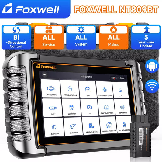 FOXWELL NT809 BT OBD2 Bluetooth All System Bi-Directional 30+ Reset Code Reader OBD2 Scanner Automotivo Car Diagnostic Tool