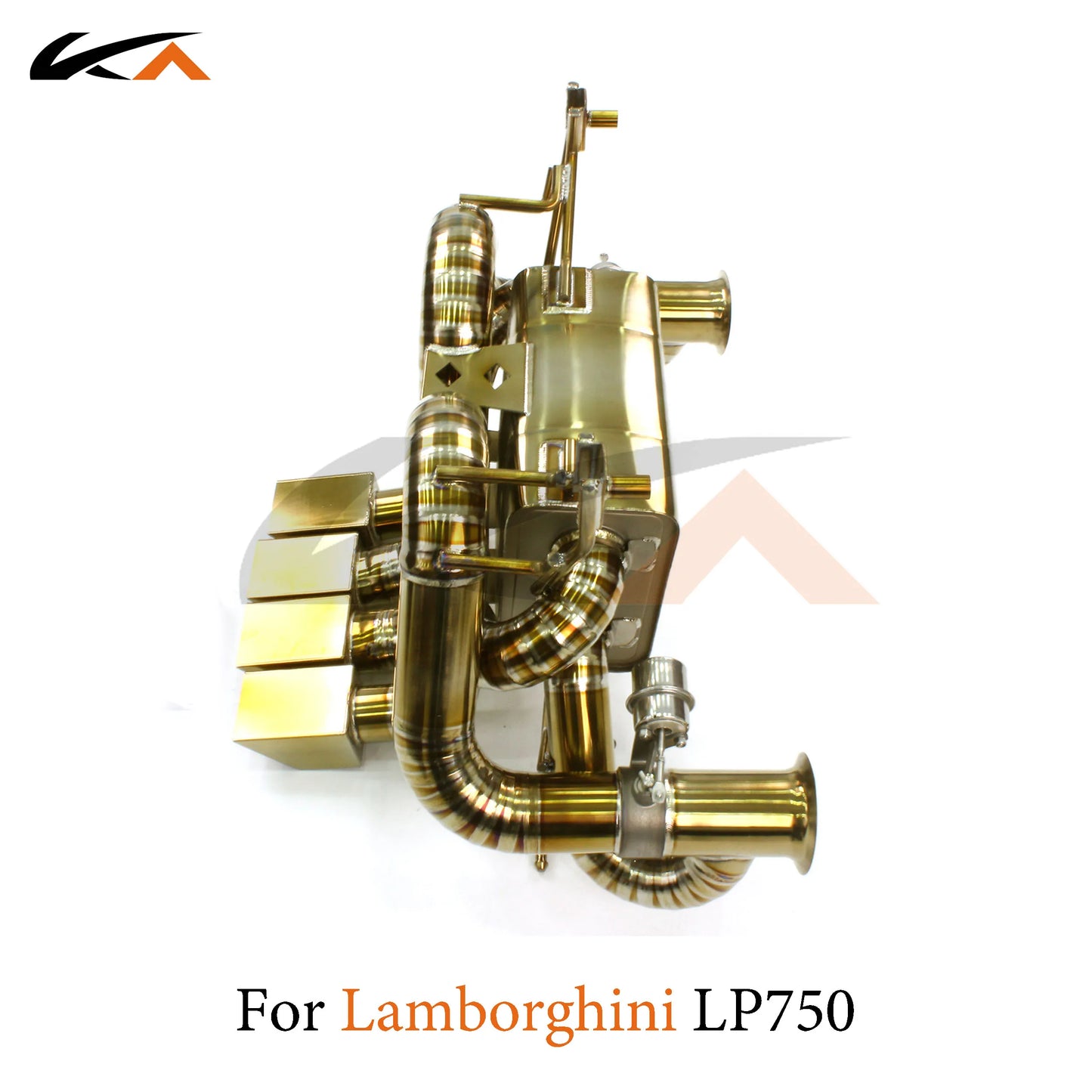 KA Tuning exhaust system parts titanium alloy catback for Lamborghini LP750 rear section performance muffler valve