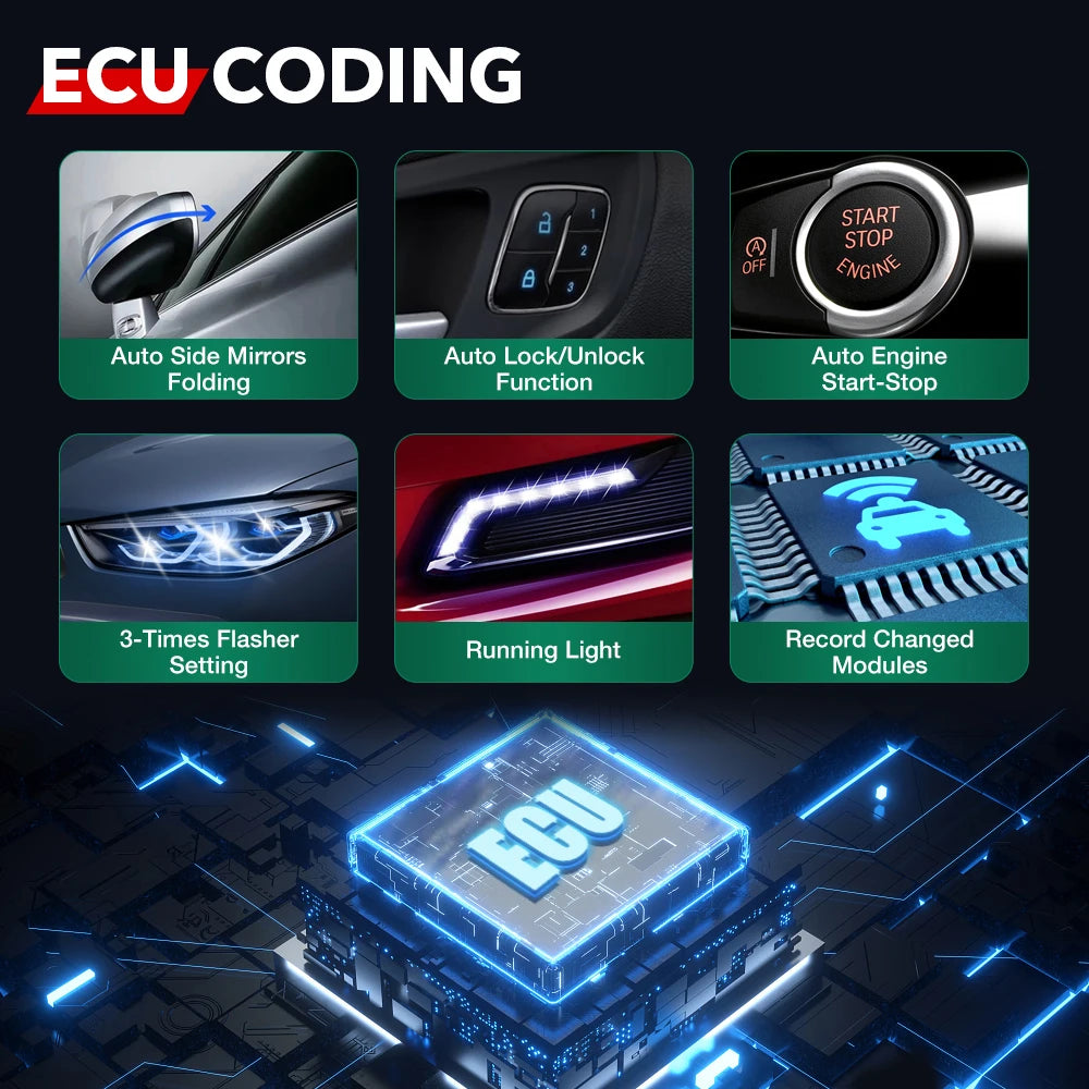 KINGBOLEN K7 Car Diagnostic Tools All System ECU Coding Bidirectionnal 28 Service FCA OBD2 Scanner Lifetime Free Update PK MAX 2