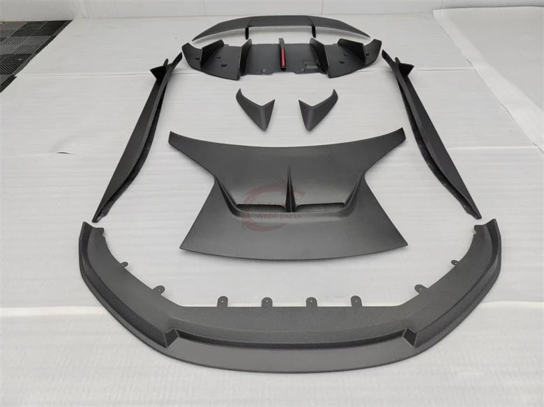 For Lotus Emira Upgrade V Style Dry Carbon Fiber Front Lip Side Skirts Rear Diffuser Rear Spoiler Hood Side air Vents