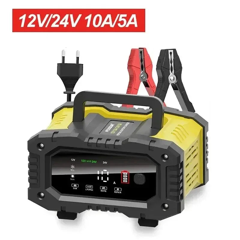 Color: Yellow - FOXSUR 20A/10A Car Motorcycle Battery Charger - Premium Electrical Equipment from NoEnName_Null - Just $121.99! Shop now at Rapidvehicles