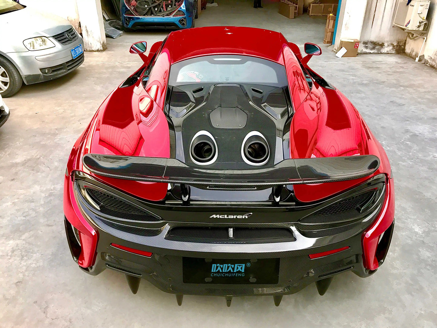 New Design Dry Carbon Fiber BodyKit Rear Bumper Lip Diffuser Spoiler Splitter For McLaren 540C 570s 570GT