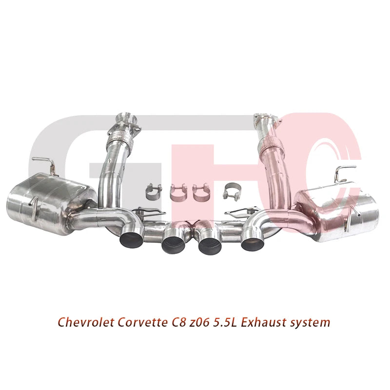 GFC catback exhaust muffler for Chevrolet Corvette C8 Z06 5.5L, Car electric valve exhaust system made of 304 stainless steel