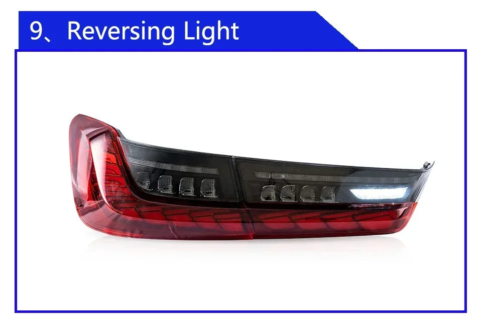 Car Taillights For BMW 3 Series G20 G28 320i 325i 330i 2020-2024 Upgrade LED Dynamic Dragon Scale Taillight Accessories Assembly