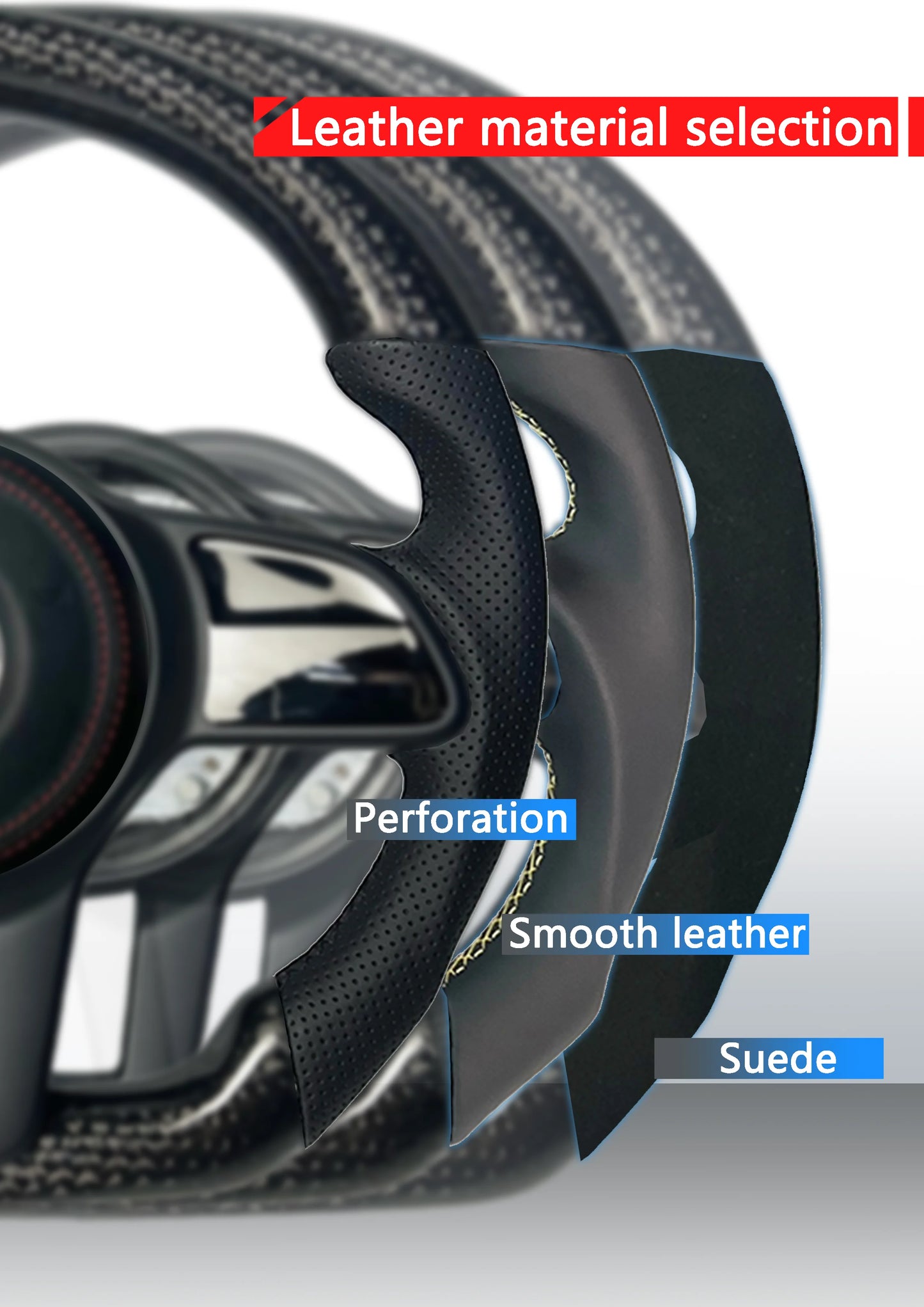 Carbon Bos Carbon Fiber Steering Wheel Perforated Leather for Dodge Challenger Charger SRT HELLCAT Steering Wheel DIY Color New