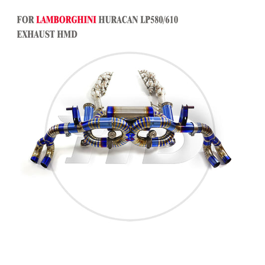 Titanium catback Headers for Lamborghini Huracan LP580-2 LP610-4 With Valve HMD Exhaust System Performance Quality certification