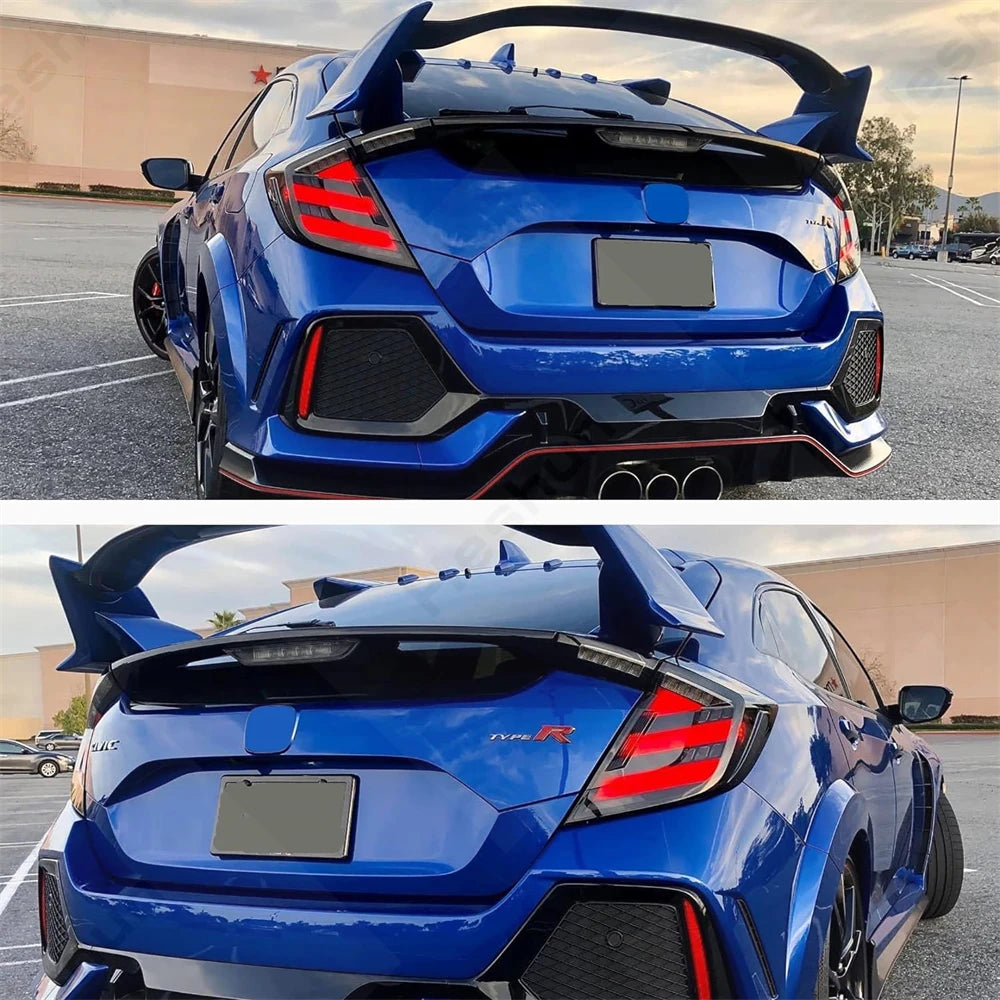 Taillights For Honda Civic Hatchback/Type R 2016-2022 FK7 FK8 10th Gen Tail Lamp Rear Fog Light LED Sequential Signal Assembly