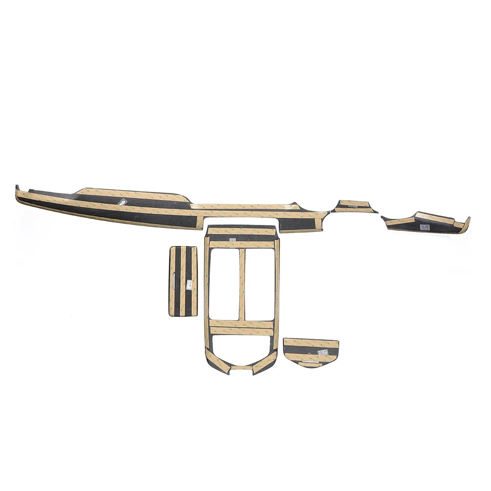 10pcs Interior Trims Dry Carbon Dash Cover Center Console Panel Door Trim For Maserati Quattroporte 2017up