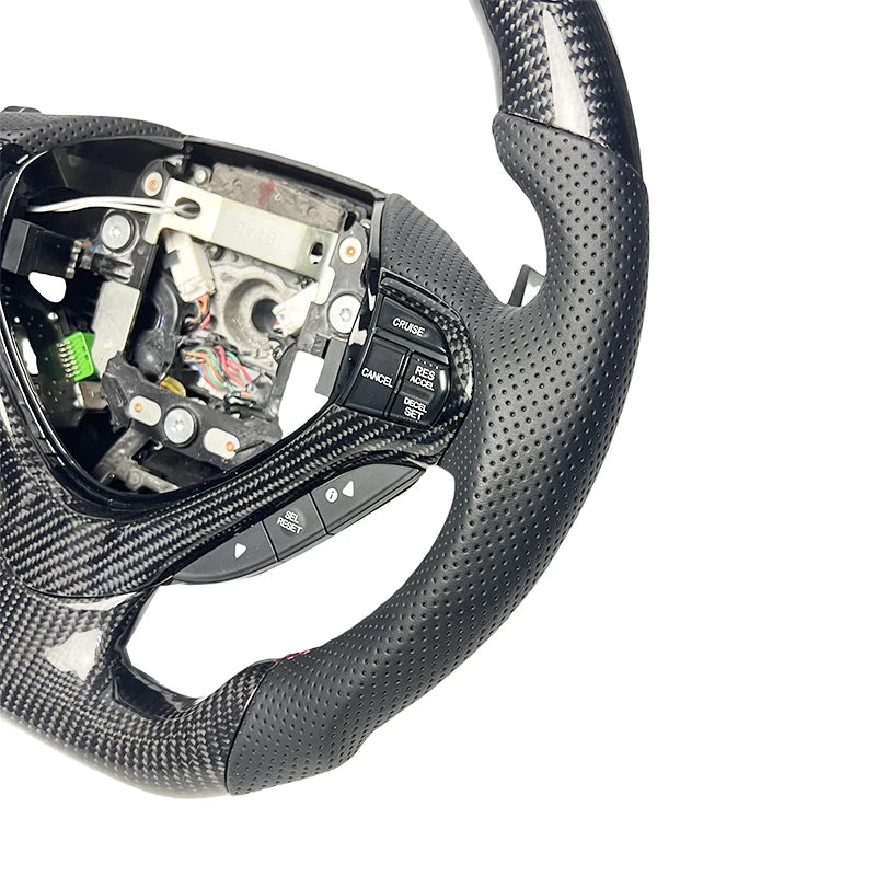 LED Genuine leather carbon fiber steering wheel suitable for Honda Accord CU2 SPIRIOR 2008-2017 series