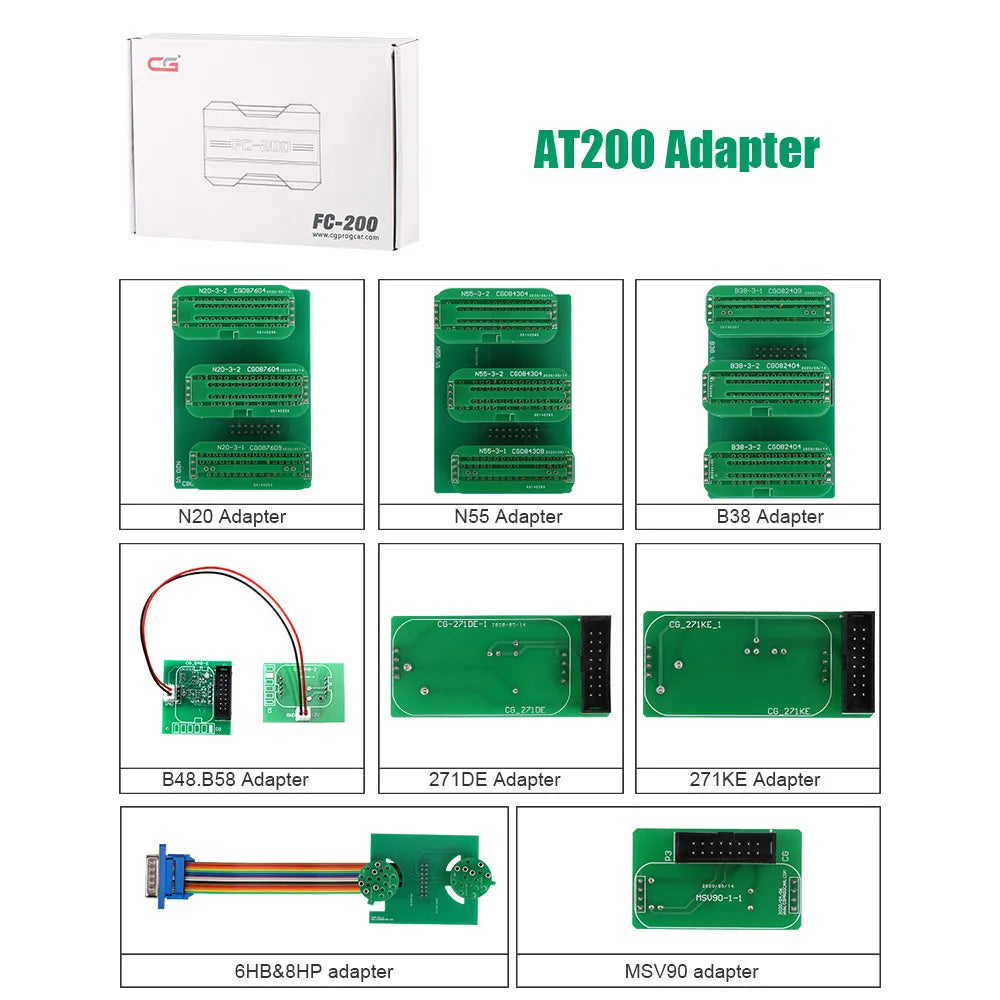 CG CGDI FC200 ECU Programmer Full Version with 6HP 8HP/MSV90/N55/N20/B48/B58 and MPC5XX Adapter Set for EDC16/ME9.0