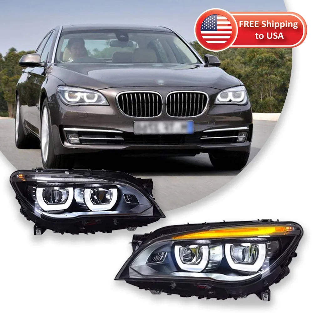 Car Headlights For BMW 7 Series F01 F02 2009-2014 LED Car Lamps Daytime Running Lights Dynamic Turn Signals Car Accessories