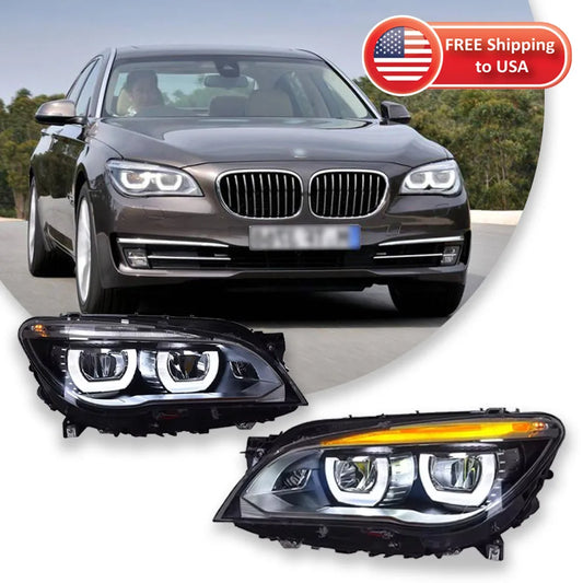 Car Headlights For BMW 7 Series F01 F02 2009-2014 LED Car Lamps Daytime Running Lights Dynamic Turn Signals Car Accessories